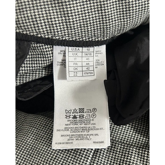 Brooks Brothers | Estethia Houndstooth Women's Gray Crop Leg Trousers Size 10 - Picture 11 of 13